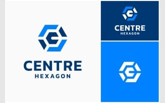 Letter C Hexagon Geometric Modern Logo