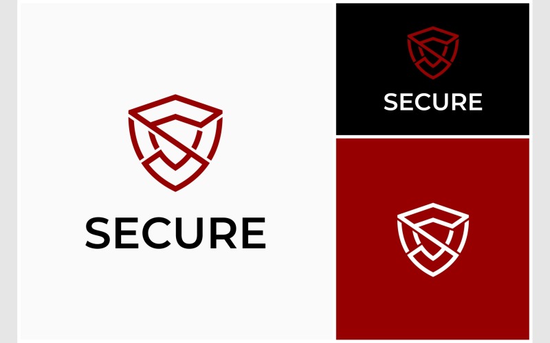 Letter S Shield Security Logo Logo Template