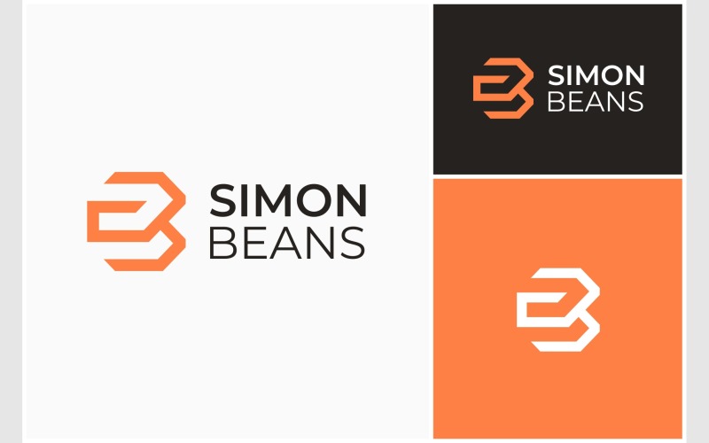 Letter SB BS Geometric Logo Logo Template