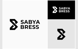 Letter SB BS Initials Minimalist Logo