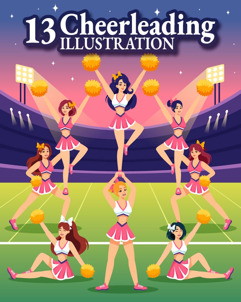 Kit Graphique #411278 Cheerleader Cheerleading Divers Modles Web - Logo template Preview