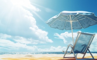 Beach summer Outdoor Beach chair with umbrella 065