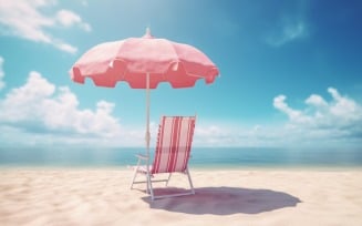 Beach summer Outdoor Beach chair with umbrella 068.