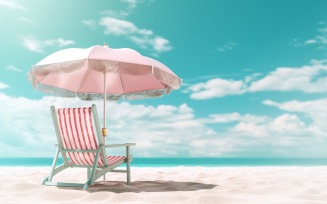Beach summer Outdoor Beach chair with umbrella 074