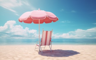 Beach summer Outdoor Beach chair with umbrella 080