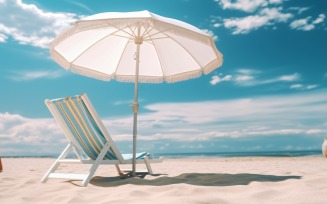 Beach summer Outdoor Beach chair with umbrella 084