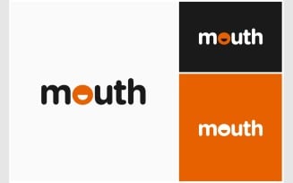 Mouth Face Abstract Wordmark Logo