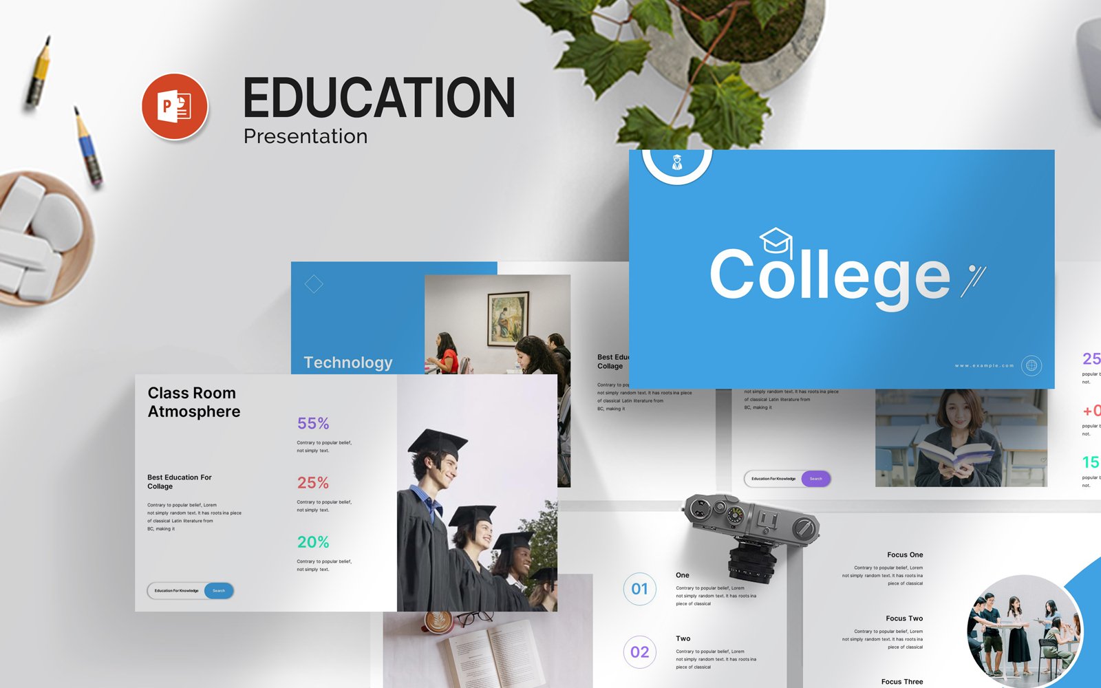 Kit Graphique #411433 College Powerpoint Divers Modles Web - Logo template Preview