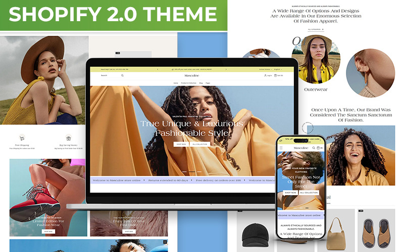 Masculine - Fashion Store Multipurpose Shopify 2.0 Responsive Theme Shopify Theme