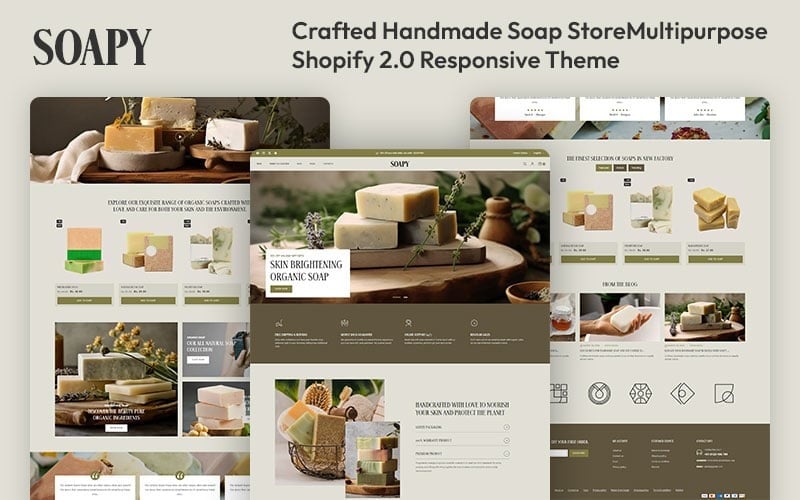 Soapy - Crafted Handmade Soap & Soy Candle Store Multipurpose Shopify 2.0 Responsive Theme Shopify Theme