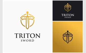 Letter T Sword Luxury Logo