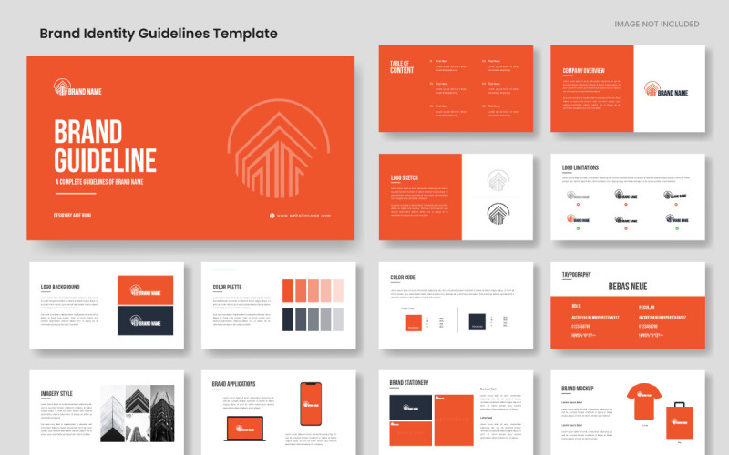 Minimal Professional Brand guidelines template Corporate Identity