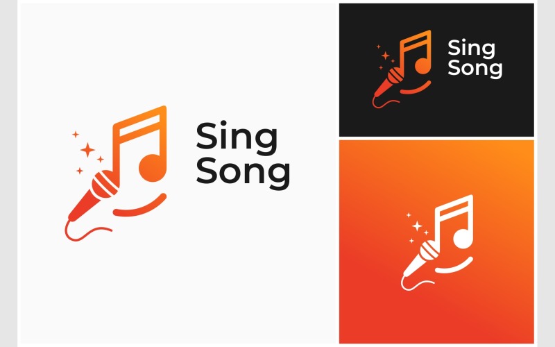 Music Song Karaoke Happy Logo Logo Template