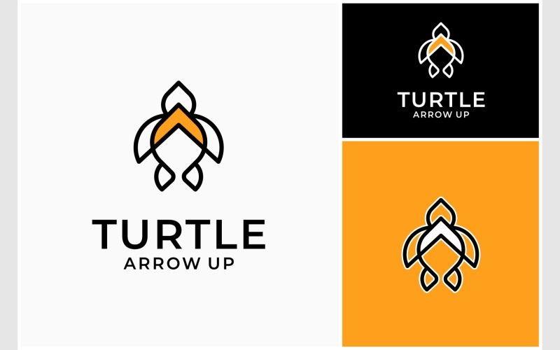 Turtle Arrow Up Modern Logo Logo Template