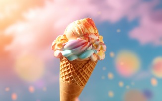 Warmth of summer desert delicious scoop of ice cream 441