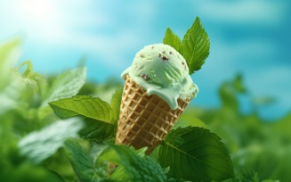 Warmth of summer desert delicious scoop of ice cream 450