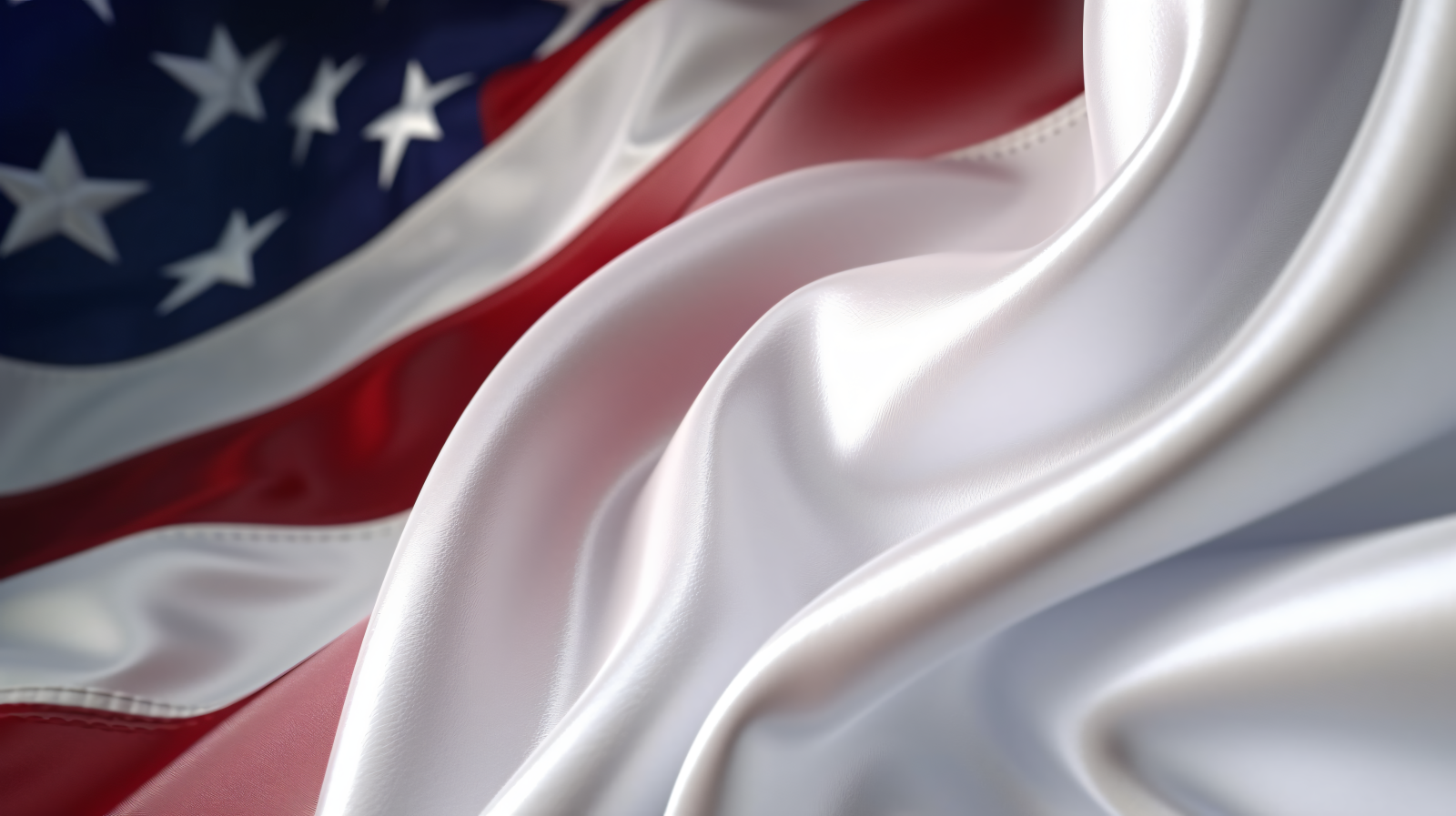 Close up the USA Waving flag in corner with copy space 36