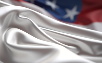Close up the USA Waving flag in corner with copy space 24