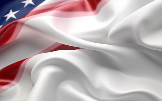 Close up the USA Waving flag in corner with copy space 40