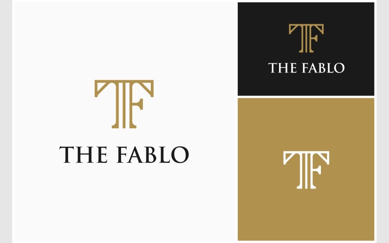 Letter TF FT Initials Luxury Logo Logo Template