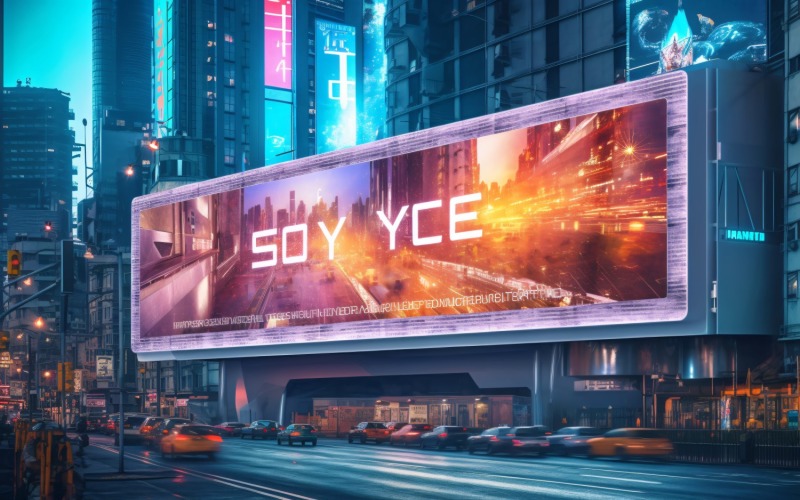 Roadside Billboard Advertisement Mockup 72 Illustration