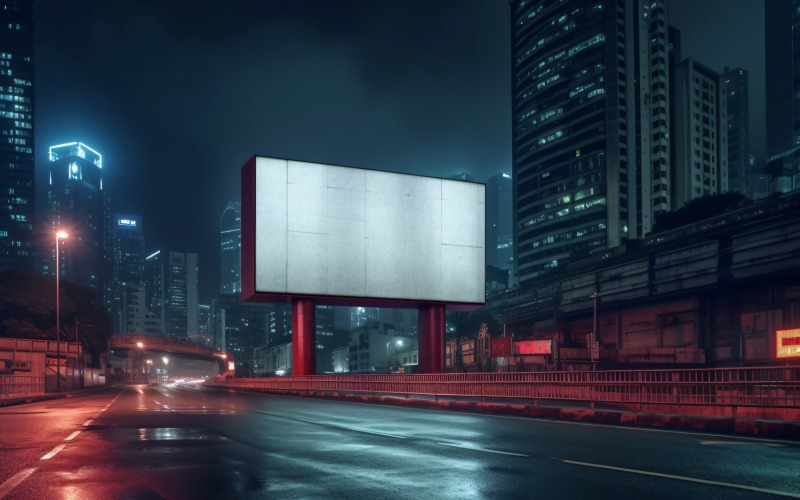 Roadside Billboard Advertisement Mockup 74 Illustration