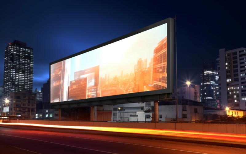 Roadside Billboard Advertisement Mockup 84 Illustration