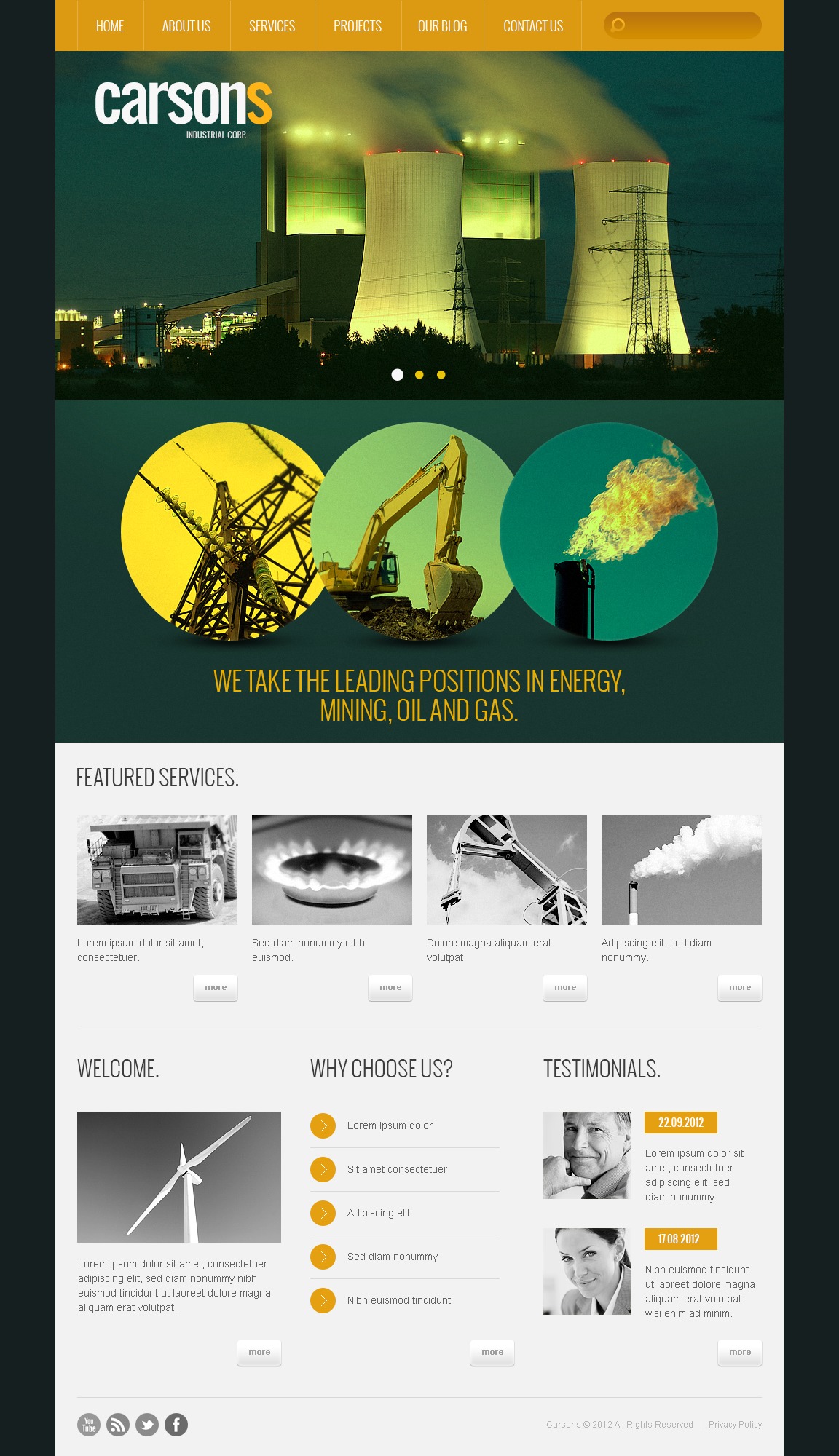 Industrial Responsive Joomla Template - screenshot