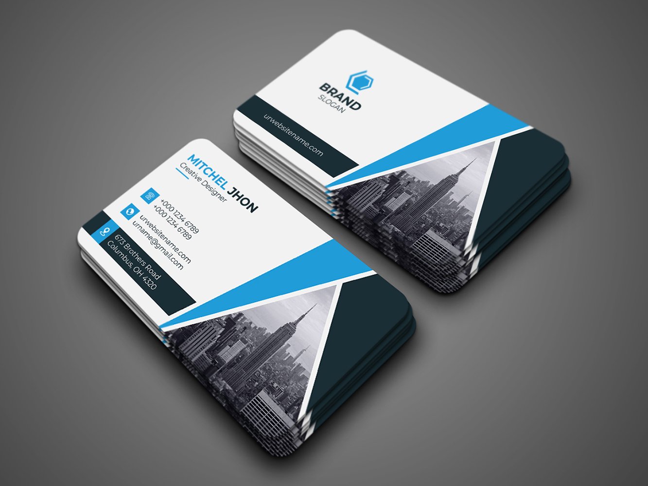 Template #412053 Business Blue Webdesign Template - Logo template Preview