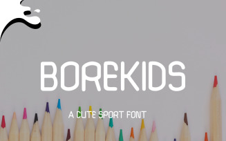 Borekids - cute sport modern font design