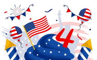 4th of July Independence Day Illustration