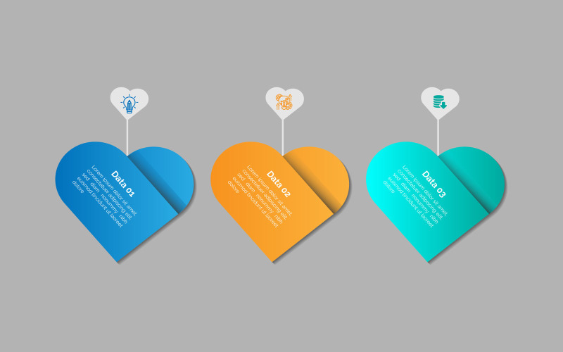 Love shapes vector eps infographic element template design. Infographic Element