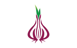 Onion vegetable icon logo vector version 9