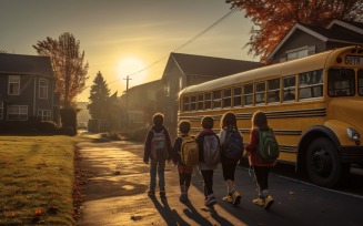 School Rush Kids, Backpacks, and Bus Rides 24