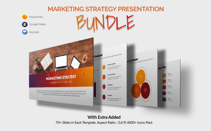Marketing Strategy Presentation Bundle 01 PowerPoint Template