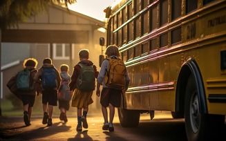 School Rush Kids, Backpacks, and Bus Rides 78