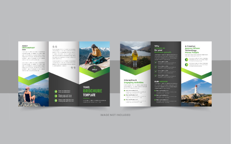 Travel trifold brochure or Travel agency trifold brochure design Corporate Identity