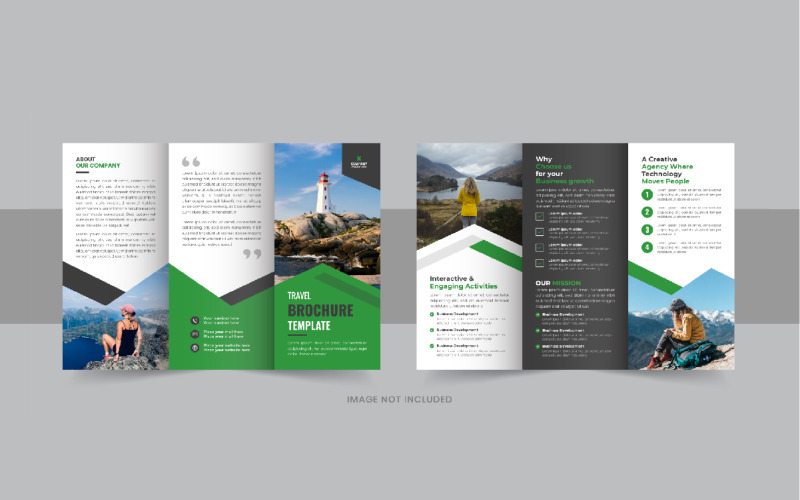 Travel trifold brochure or Travel agency trifold brochure template design layout Corporate Identity