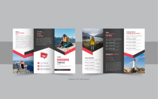 Travel trifold brochure or Travel agency trifold brochure template layout