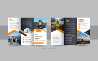 Travel trifold brochure or Travel agency trifold brochure template