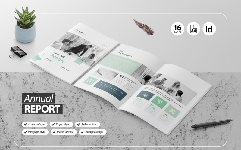 Annual Report Template Suitable for any Business Magazine Template