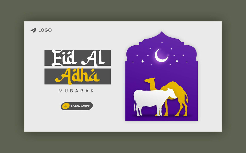 Eid-Al-Adha Web Banner Template Social Media