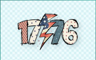 1776 America PNG, 4th of July Design, Independence Day PNG, Retro 4th of July, 4th of July Shirt,