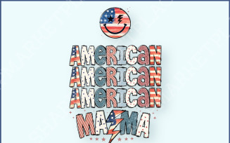 4th of July PNG, Retro American Independence Day, Mother Day Mama, America Shirt, Retro