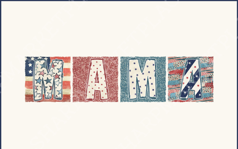 Retro Boho Mama PNG, 4th of July Sublimation, American Mama Design, Mama Digital Download, USA Illustration