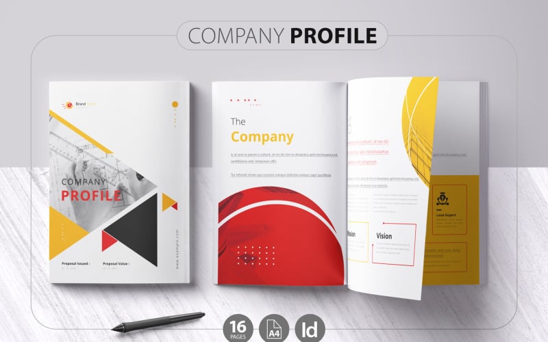 Clean Company Profile Template Corporate Identity