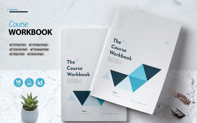 Course Workbook Brochure Template Magazine Template