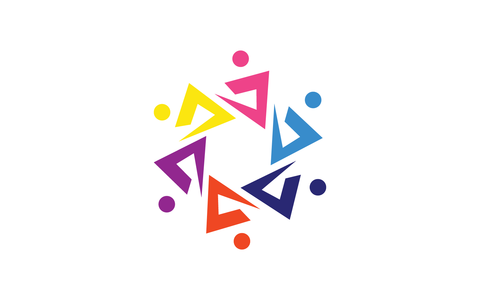 Diseño plano de ilustración de logotipo de atención comunitaria