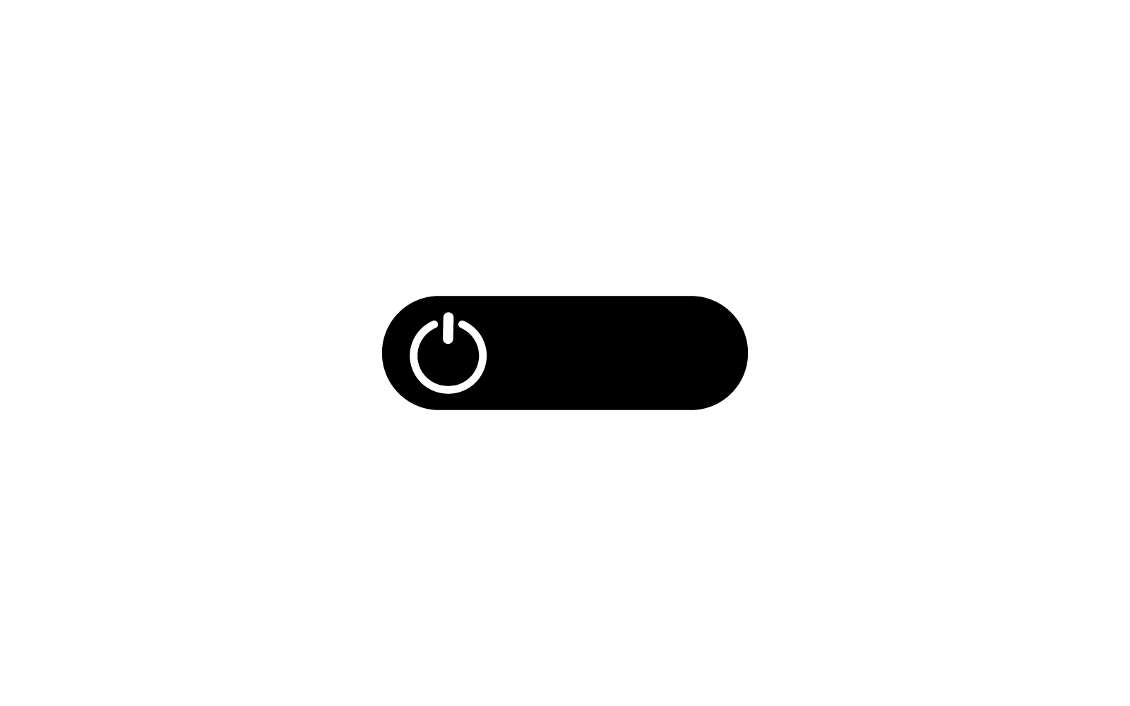 Diseño plano del ejemplo del vector del icono del botón de encendido