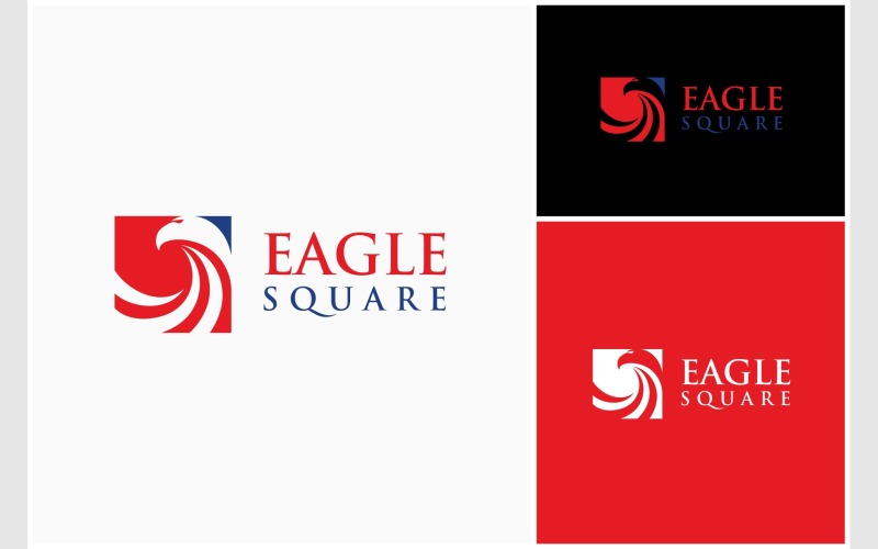 Eagle Square Patriotic Logo Logo Template